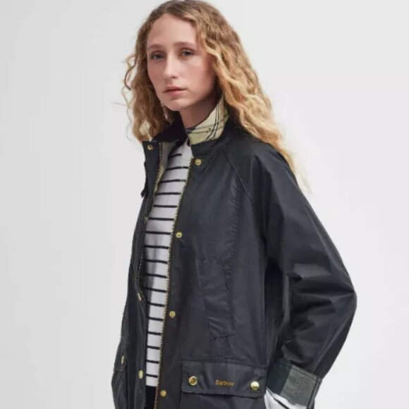 Sage/Ancient ~ Barbour Modern Beadnell Wax Jacket MSRP$498 English Chic - Picture 5 of 16